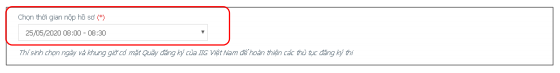 Chọn thời gian nộp hồ sơ đăng ký dự thi