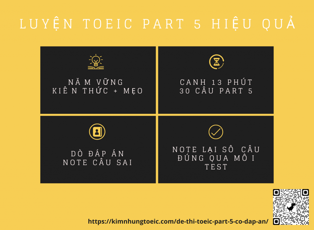 cách luyện thi toeic part 5 hiệu quả