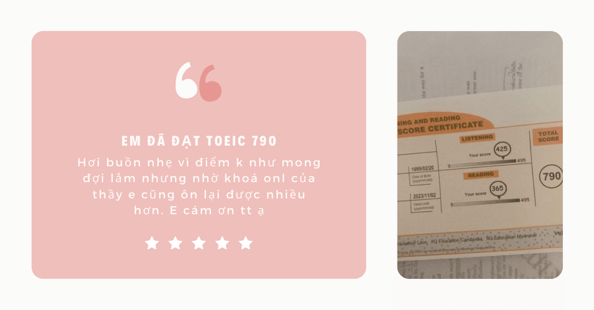 Kinh Nghiệm Thi TOEIC từ Vương Linh