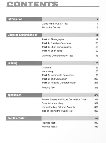 Nội Dung Sách Pass The TOEIC Test Introductory Course